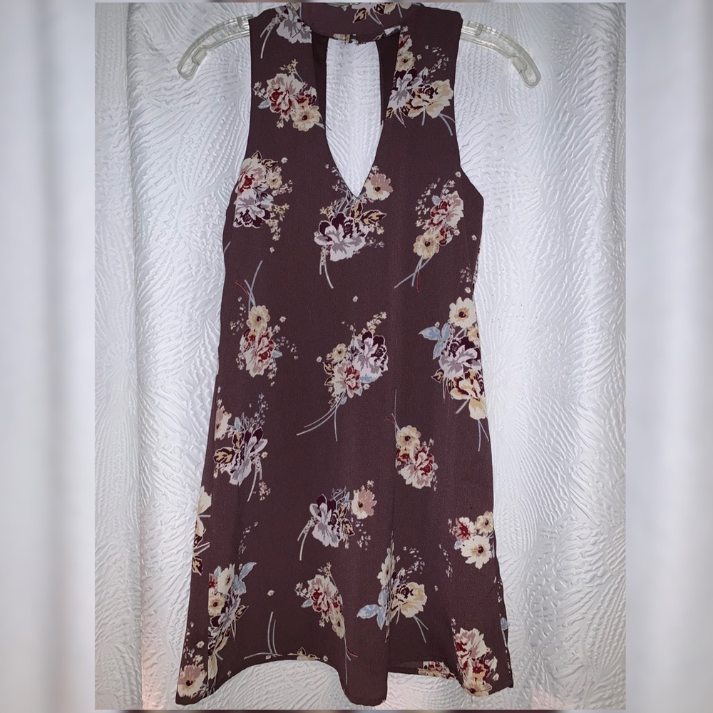 Floral Maroon Sun-Dress